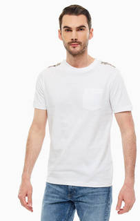 Белая хлопковая футболка с карманом Jack & Jones