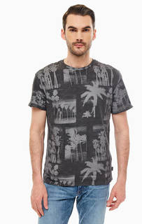 Хлопковая футболка серого цвета Jack & Jones