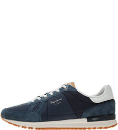 Летние синие кроссовки на шнуровке Pepe Jeans