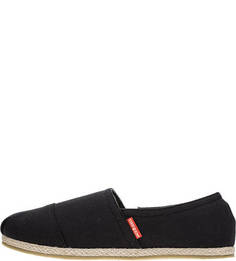 Текстильные слипоны черного цвета Jack & Jones