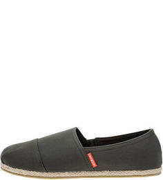 Текстильные слипоны цвета хаки Jack & Jones