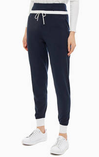 Синие брюки джоггеры с карманами Stefanel