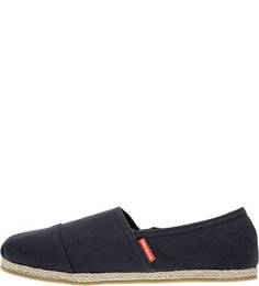 Текстильные слипоны темно-синего цвета Jack & Jones