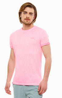 Однотонная хлопковая футболка с короткими рукавами Superdry