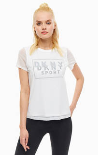 Футболка со светоотражающим принтом Dkny