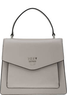 Кожаная сумка с откидным клапаном Dkny