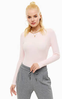 Розовый джемпер из вискозы с круглым вырезом Only