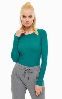 Бирюзовый джемпер из вискозы с круглым вырезом Only