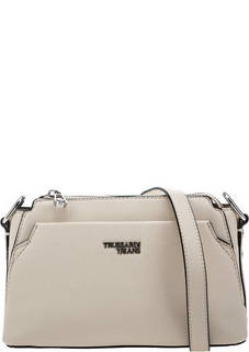 Маленькая сумка молочного цвета через плечо Trussardi Jeans