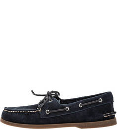 Темно-синие топсайдеры из натуральной замши Sperry Top Sider