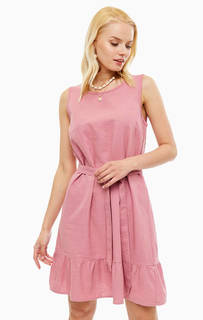 Розовое платье свободного кроя с высоким содержанием льна Vero Moda