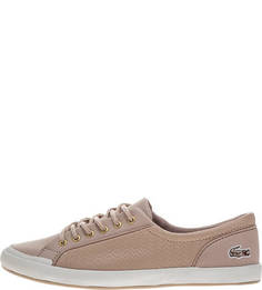 Розовые кеды с тиснением Lancelle Lacoste