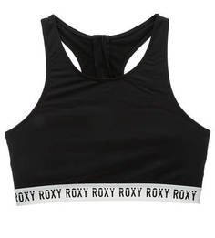 Черный купальный топ с молнией сзади Roxy