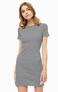 Платье из тонкого трикотажа в рубчик Calvin Klein Jeans