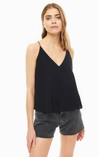 Топ из вискозы черного цвета Calvin Klein Jeans