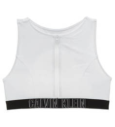 Белый купальный топ на молнии Calvin Klein