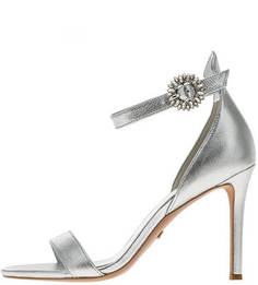 Серебристые босоножки из натуральной кожи Viola Michael Michael Kors