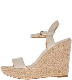 Бежевые босоножки на танкетке Jill Michael Michael Kors