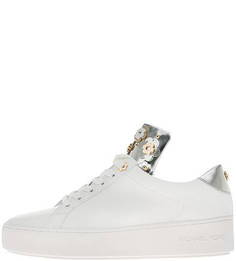 Кожаные кеды на платформе с декоративной отделкой Michael Michael Kors