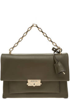 Кожаная сумка цвета хаки с карманами Cece Michael Michael Kors