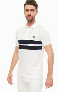 Футболка поло из хлопка с логотипом бренда Fred Perry