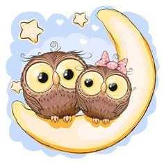 Картина Ekoramka Совята месяц