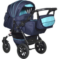 Коляска трансформер Indigo CAPRI PCO Cp 10 (т.синий+бирюзовый)