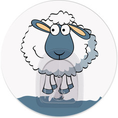 Крючок Tatkraft FUNNY SHEEP MADDY адгезивный, диаметр 8 см, до 3 кг