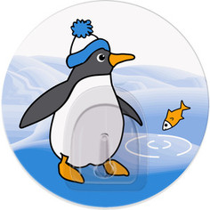 Крючок Tatkraft PENGUINS TINO адгезивный, диаметр 8 см, до 3 кг