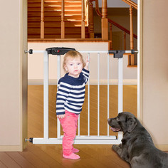 Ворота Tatkraft GATE для детской безопасности, 76-85x77x4,5 см, замок с индикатором цвета, 4 точки фиксации, окрашенная сталь, пластик