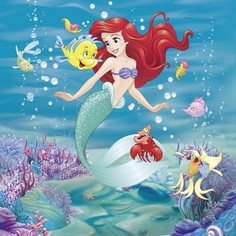 Фотообои Komar Disney Поющая Ариэль 184х254 см бумажные (4-4020)