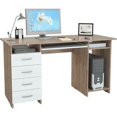 Стол письменный Мастер Милан-6П (дуб сонома-белый) МСТ-СДМ-6П-СБ-16