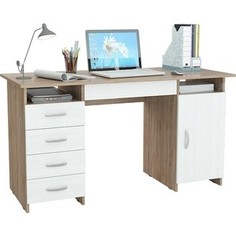 Стол письменный Мастер Милан-7Я (дуб сонома-белый) МСТ-СДМ-7Я-СБ-16