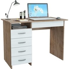 Стол письменный Мастер Милан-01 (дуб сонома-белый) МСТ-СДМ-01-СБ-02