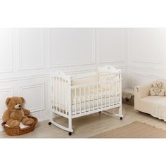 Кроватка Incanto Sofi колесо качалка белый KR-0008/0