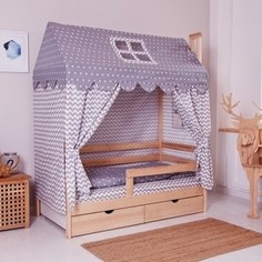 Комплект для кроватки Домик Incanto серый 382007
