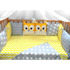 Комплект в кроватку Incanto 10 предметов Совята желтый 38533