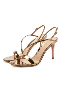 Босоножки Manhattan из металлизированной кожи Gianvito Rossi
