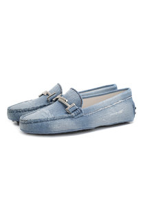 Мокасины Gommini из денима Tod’s Tods