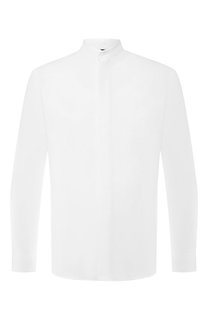 Хлопковая рубашка с воротником мандарин Giorgio Armani
