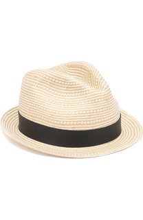 Шляпа-федора с отделкой из натуральной кожи Giorgio Armani