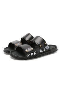 Кожаные шлепанцы Versace