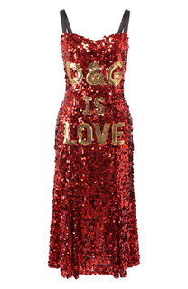 Платье с пайетками Dolce & Gabbana
