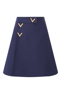 Юбка из смеси шерсти и шелка Valentino