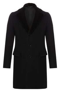 Кашемировое пальто с норковой отделкой воротника Andrea Campagna