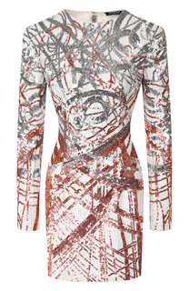 Платье с пайетками Balmain
