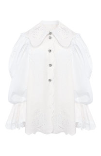 Блузка из смеси хлопка и льна Dolce & Gabbana