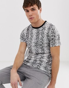 Футболка со змеиным узором Brave Soul - Черный