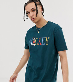 Свободная футболка с принтом в стиле ретро ASOS DESIGN Tall Mickey - Зеленый