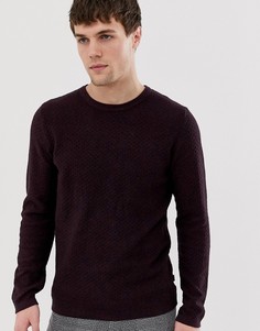 Трикотажный премиум-джемпер с круглым вырезом Jack and Jones - Красный